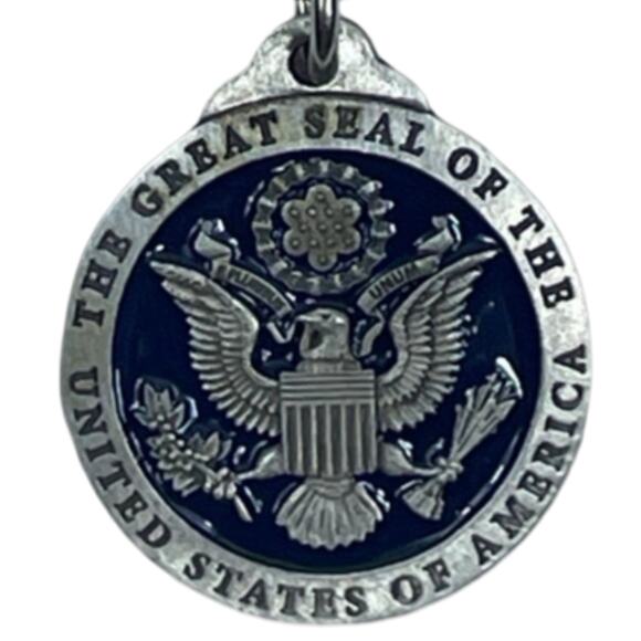 Heritage Pewter Keychain Great Seal of USA Made in USA Patriotic Gift - Picture 3 of 3